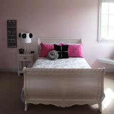 Pink walls set to tone for this Parisian inspired girl’s bedroom suite